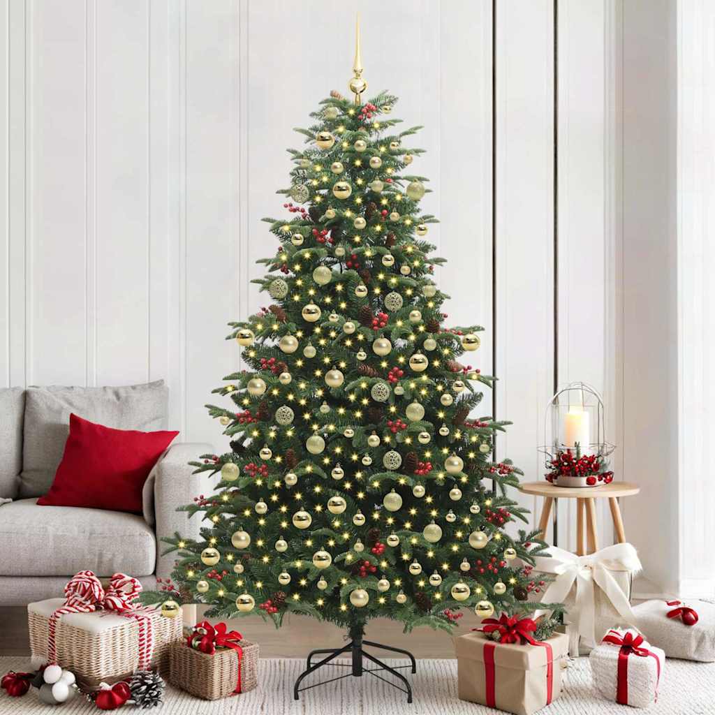 Kunstig juletre grønn 210 cm PVC og Metall og Plast