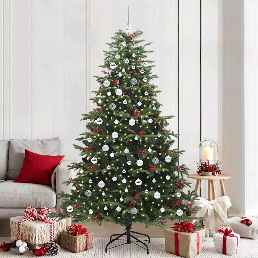 Kunstig juletre grønn 210 cm PVC og Metall og Plast