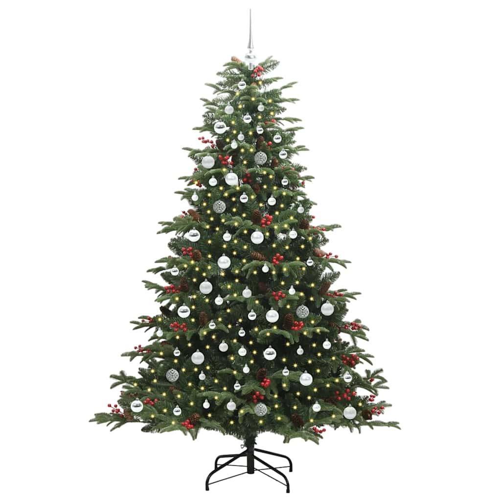 Kunstig juletre grønn 210 cm PVC og Metall og Plast