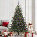 Kunstig juletre med 300 LED grønn 210 cm PVC og Metall og Plast