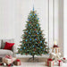 Kunstig juletre med 300 LED grønn 210 cm PVC og Metall og Plast