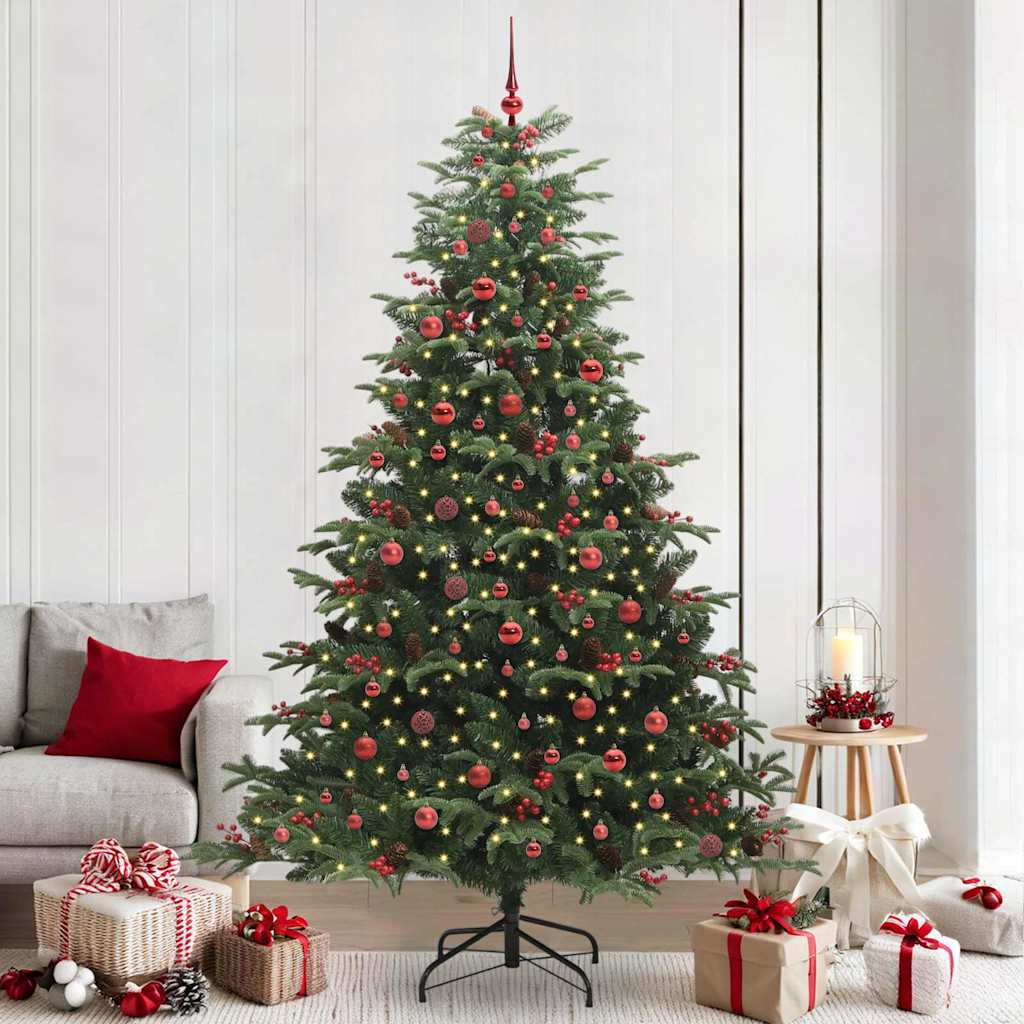 Kunstig juletre grønn 240 cm PVC og Metall og Plast