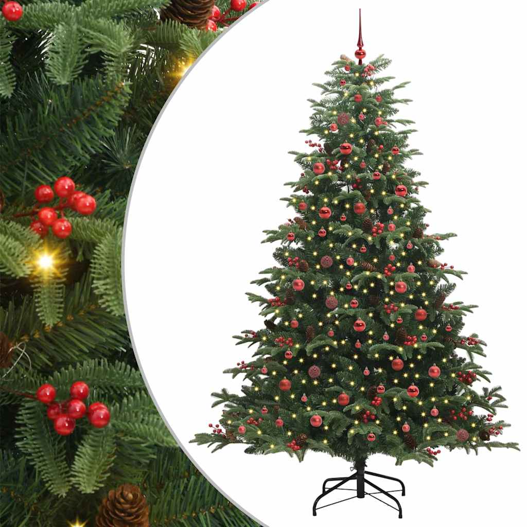 Kunstig juletre grønn 240 cm PVC og Metall og Plast