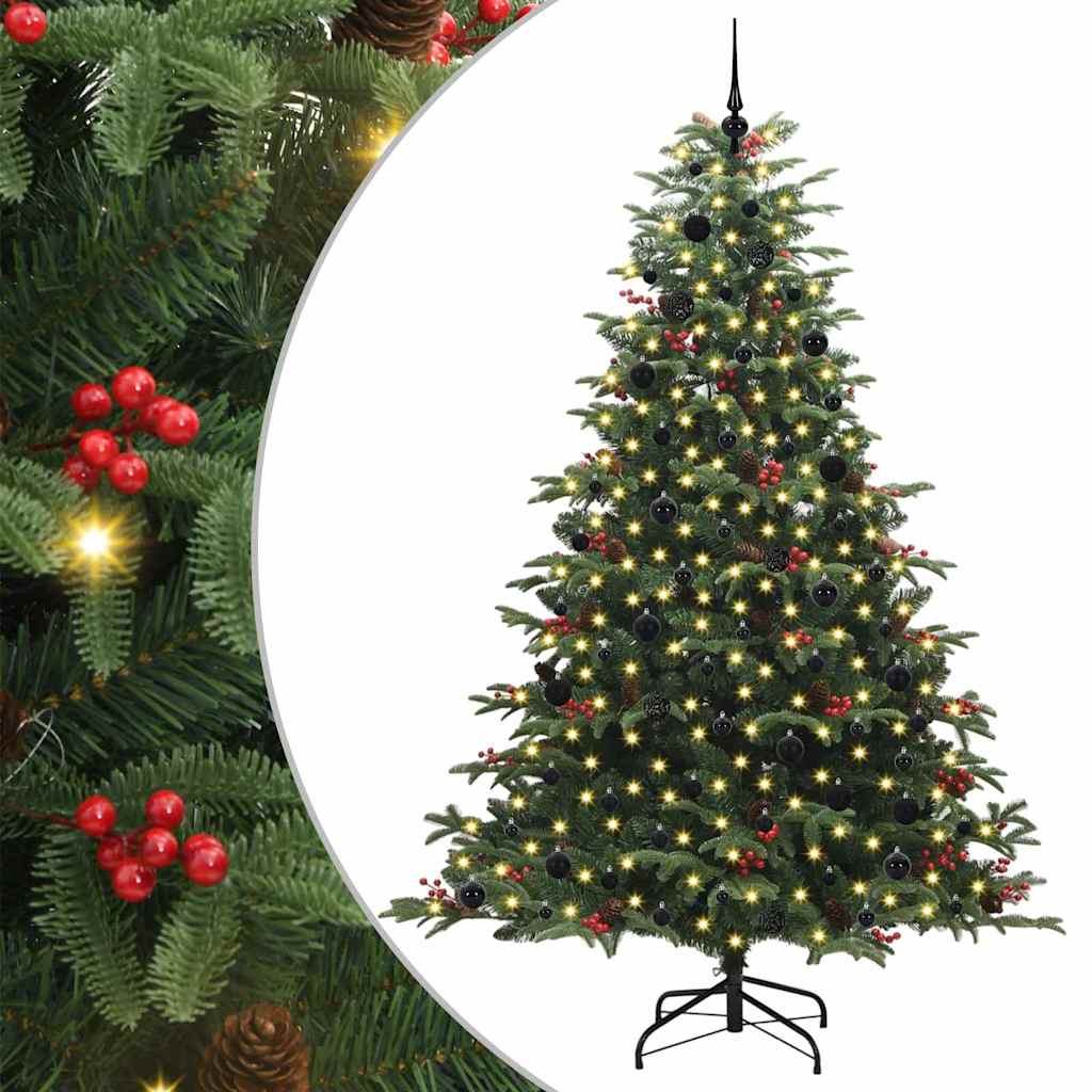 Kunstig juletre grønn 240 cm PVC og Metall og Plast
