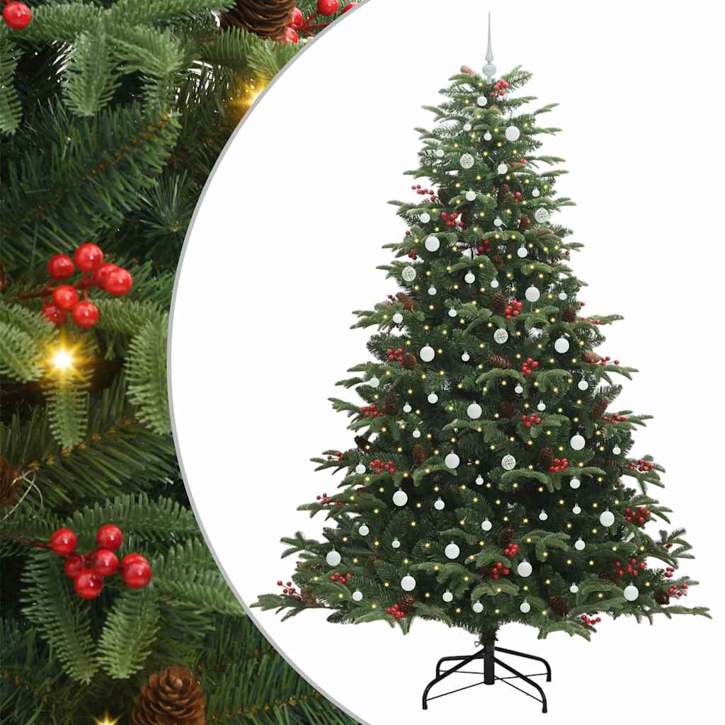 Kunstig juletre grønn 240 cm PVC og Metall og Plast
