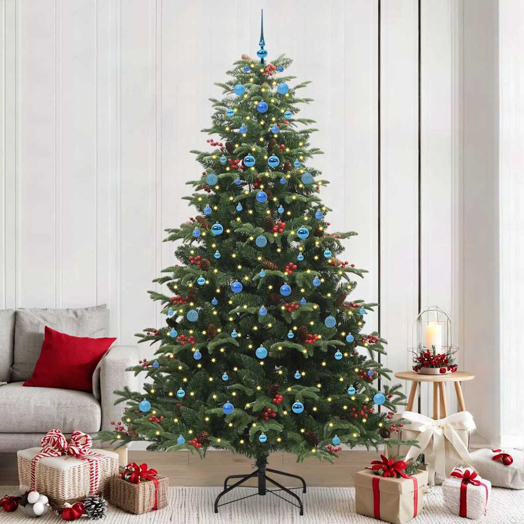 Kunstig juletre grønn 240 cm PVC og Metall og Plast