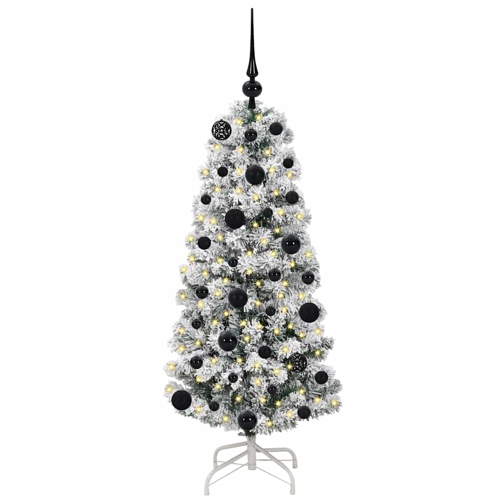 Kunstig sammensatt juletre med 150 LED Grønn og hvit 120 cm