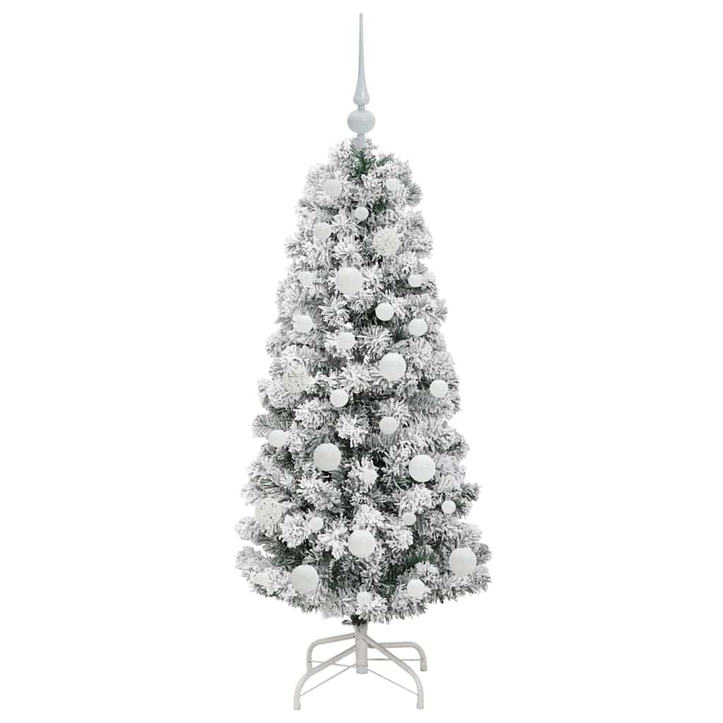 Kunstig sammensatt juletre med 150 LED Grønn og hvit 120 cm
