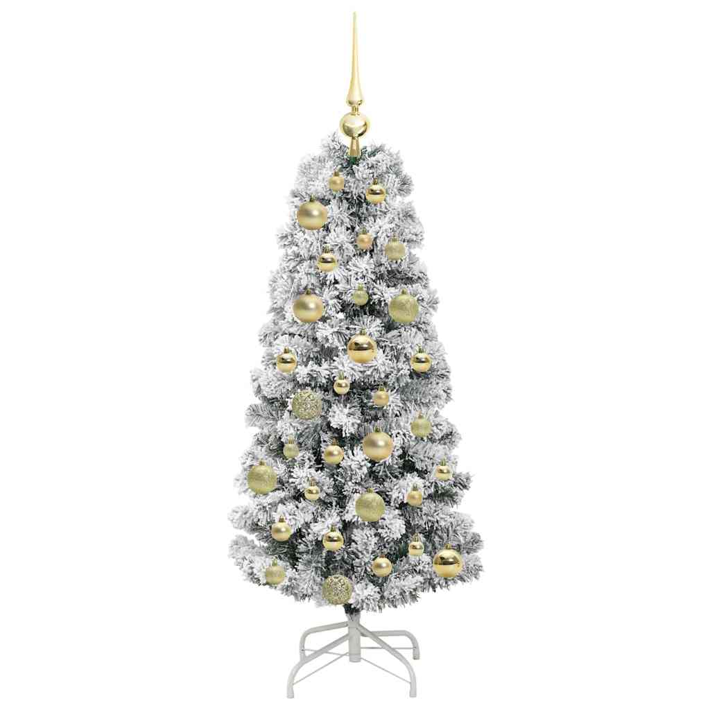 Kunstig sammensatt juletre med 150 LED Grønn og hvit 120 cm