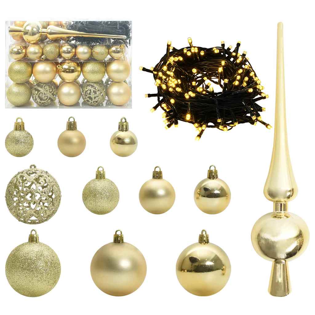 Kunstig sammensatt juletre med LED -stripelys 120 cm PVC