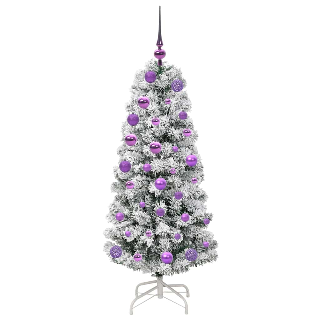 Kunstig sammensatt juletre med 150 LED Grønn og hvit 120 cm