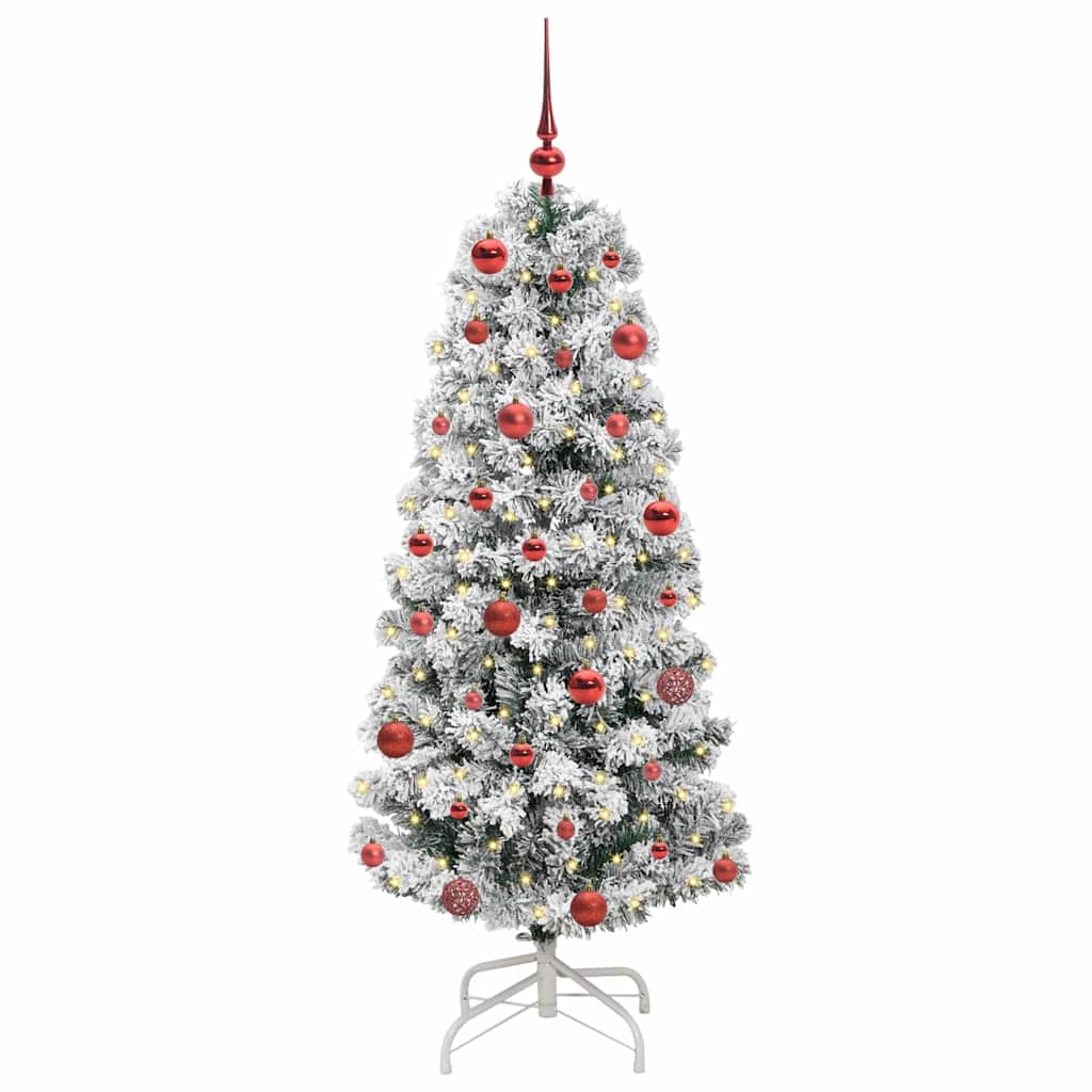 Kunstig sammensatt juletre med 150 LED Grønn og hvit 150 cm