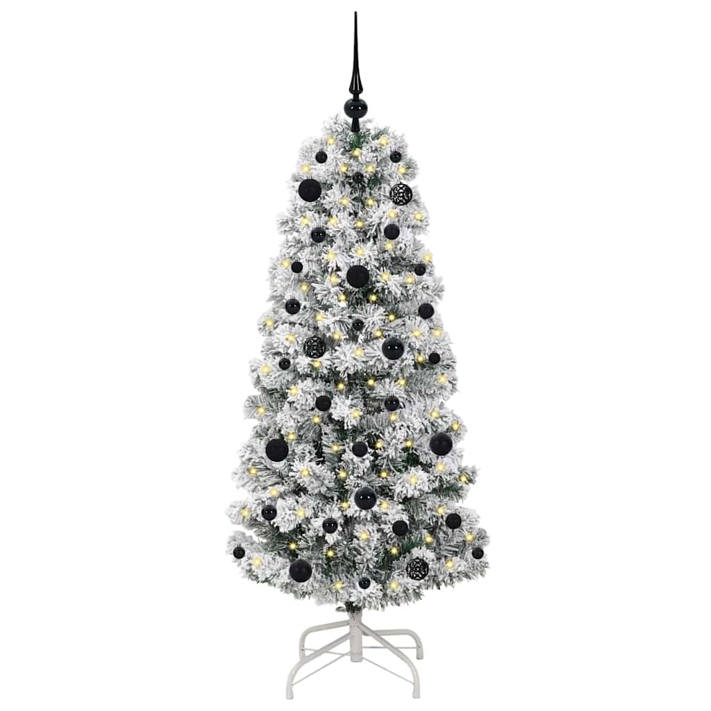 Kunstig sammensatt juletre med 150 LED Grønn og hvit 150 cm