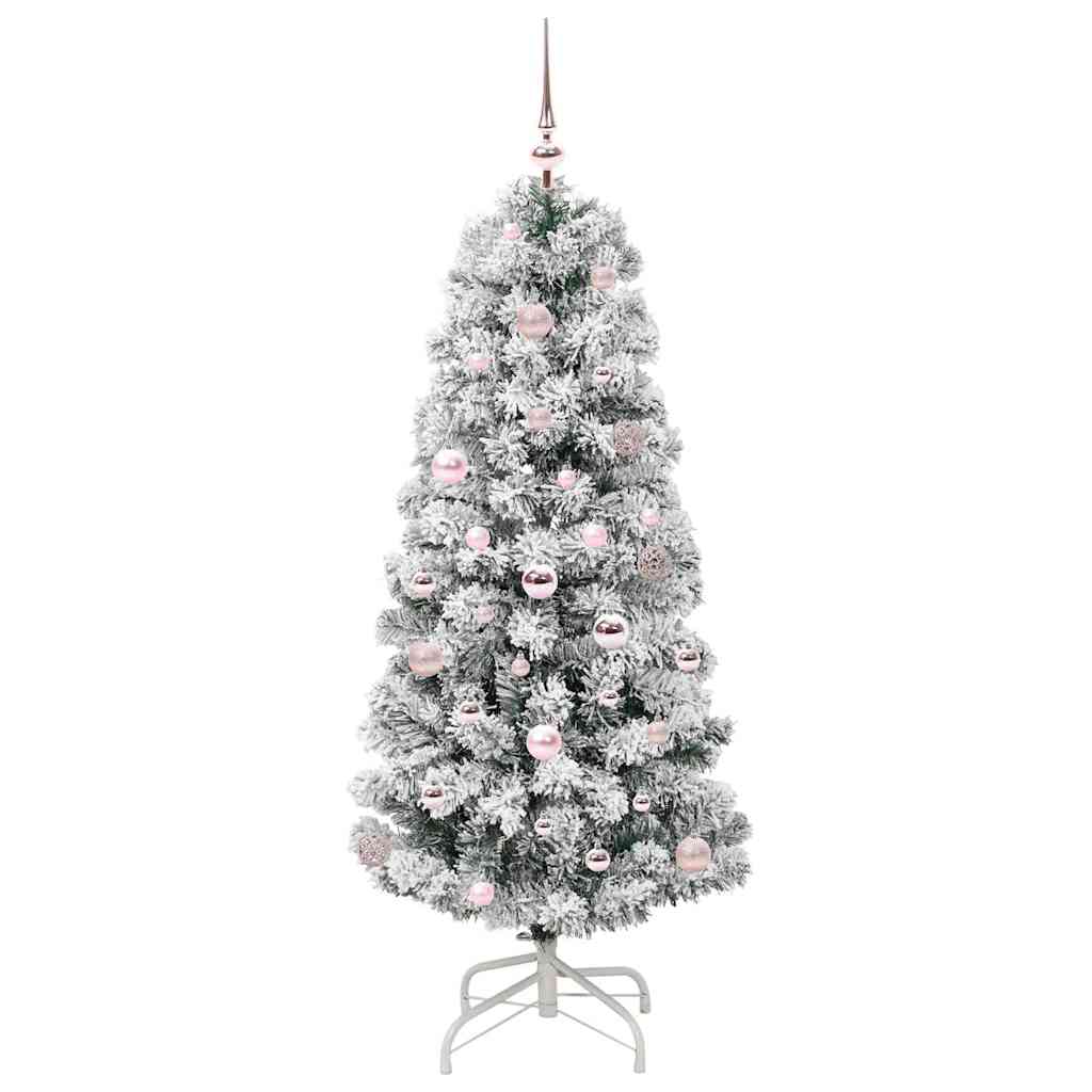Kunstig sammensatt juletre med 150 LED Grønn og hvit 150 cm