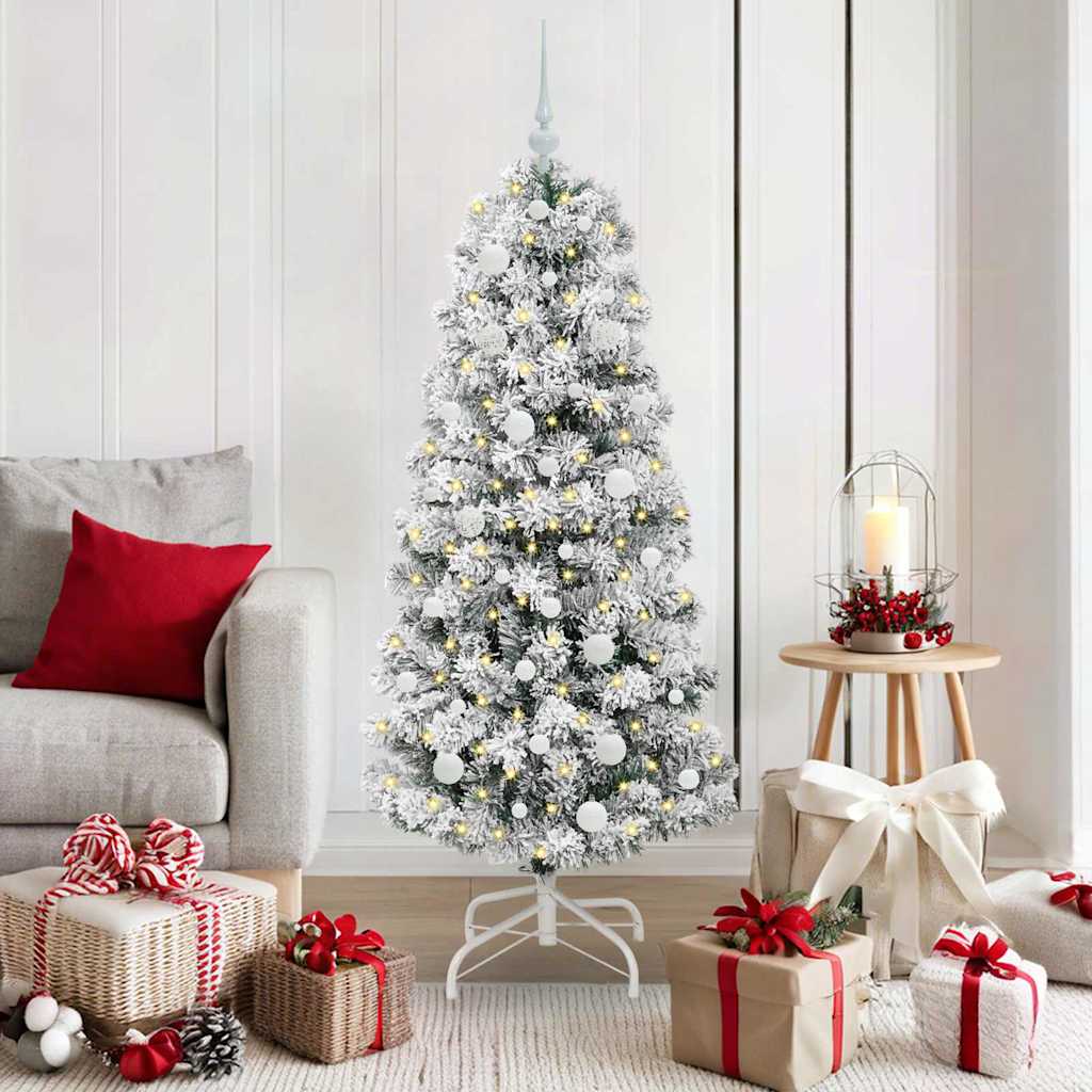 Kunstig sammensatt juletre med LED -stripelys 150 cm PVC