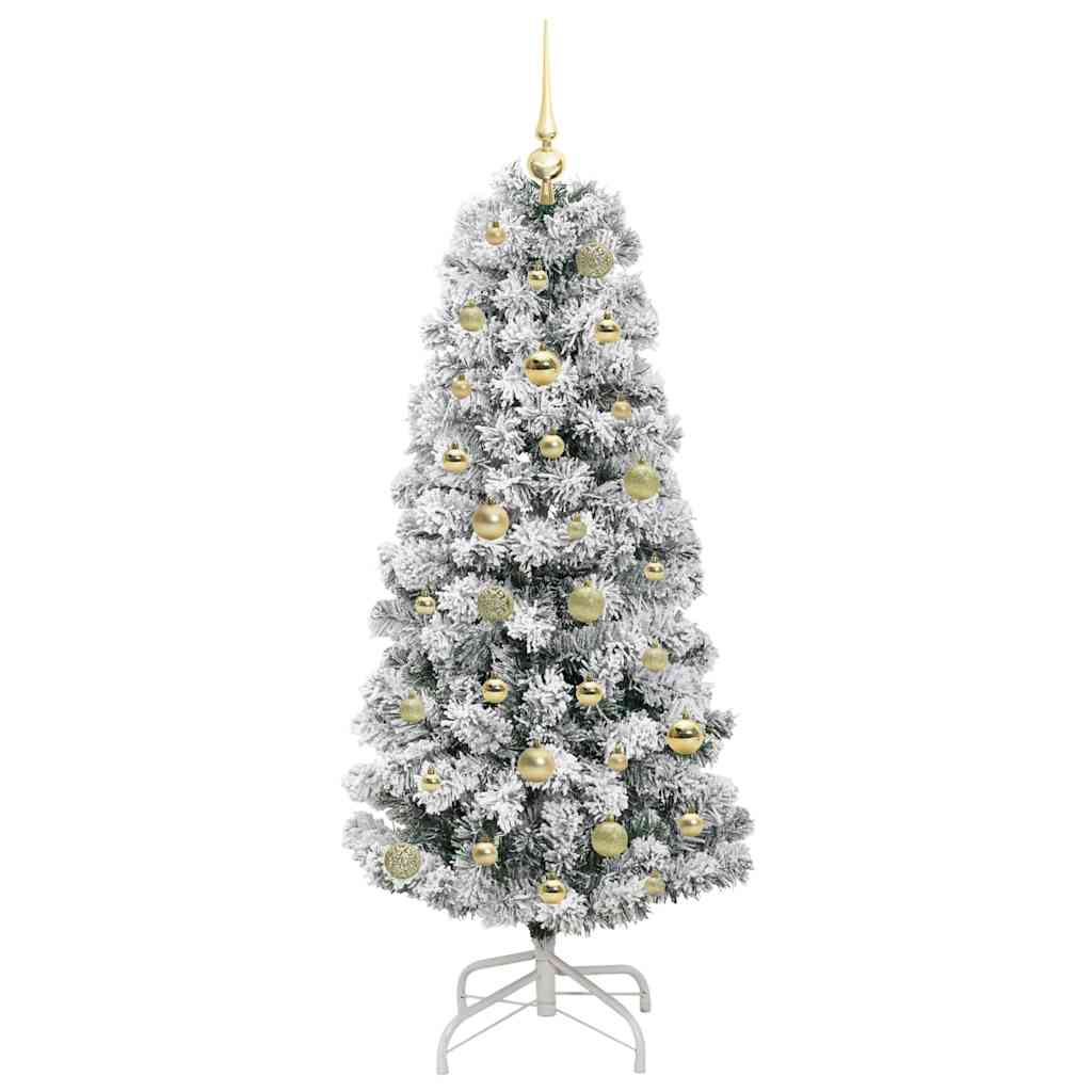 Kunstig sammensatt juletre med 150 LED Grønn og hvit 150 cm