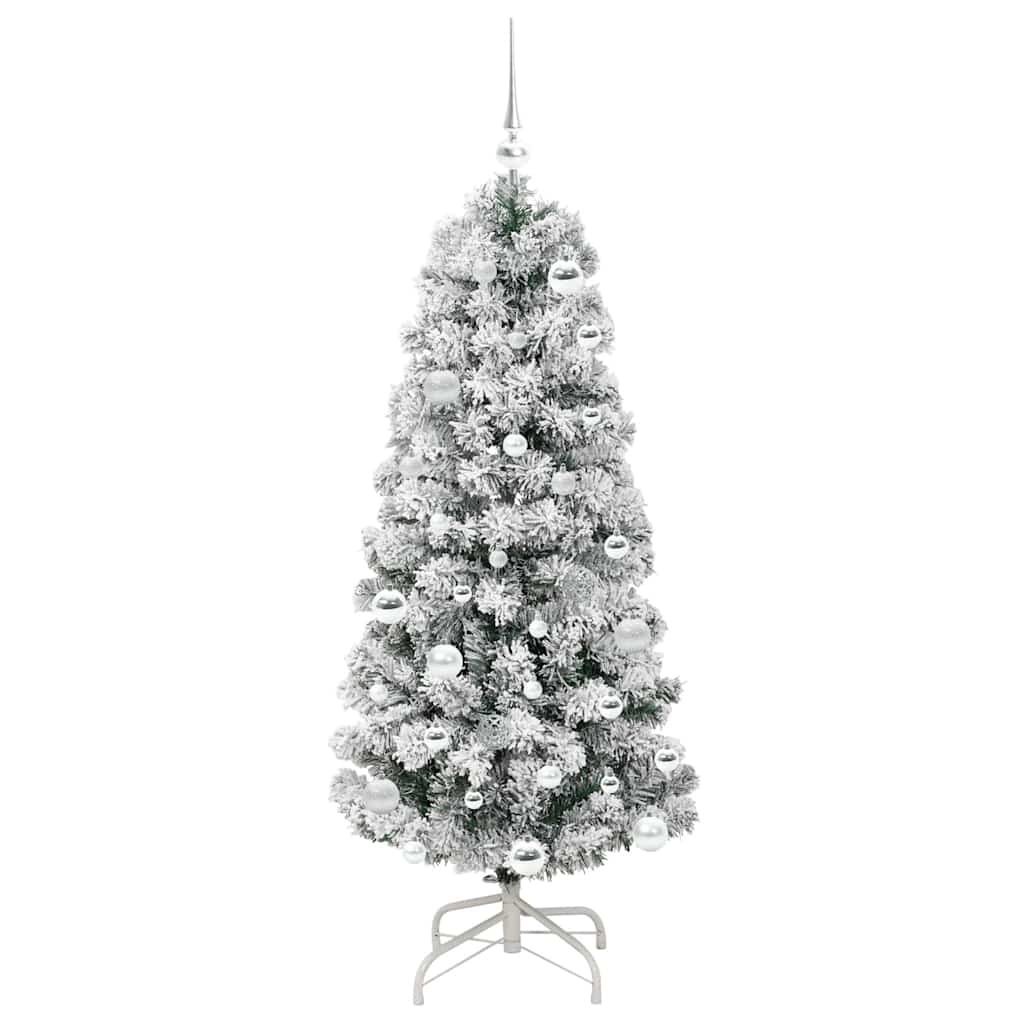 Kunstig sammensatt juletre med 150 LED Grønn og hvit 150 cm
