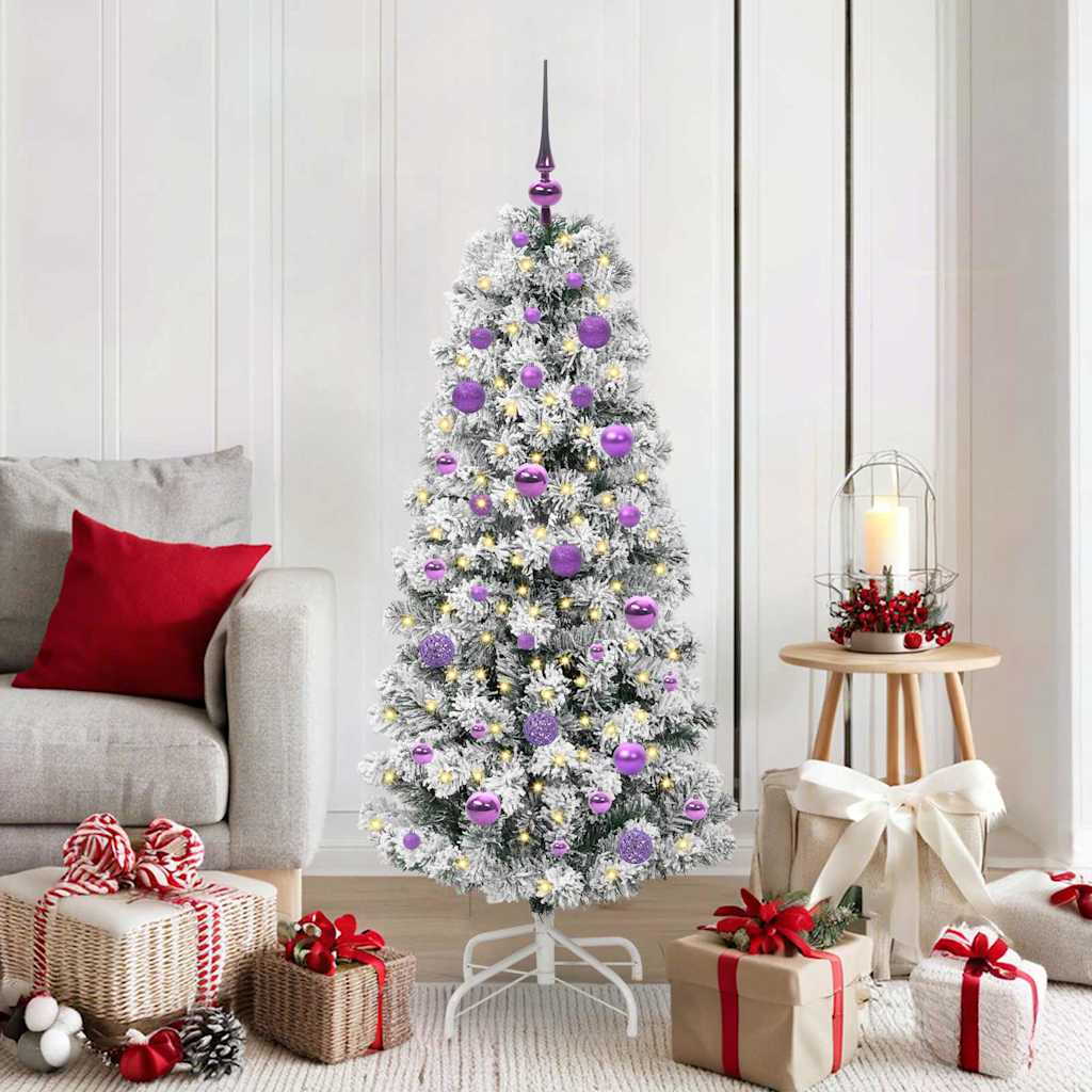 Kunstig sammensatt juletre med LED -stripelys 150 cm PVC