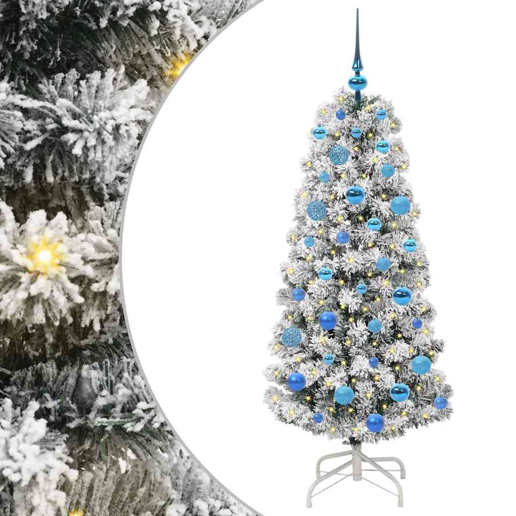 Kunstig sammensatt juletre med 150 LED Grønn og hvit 150 cm
