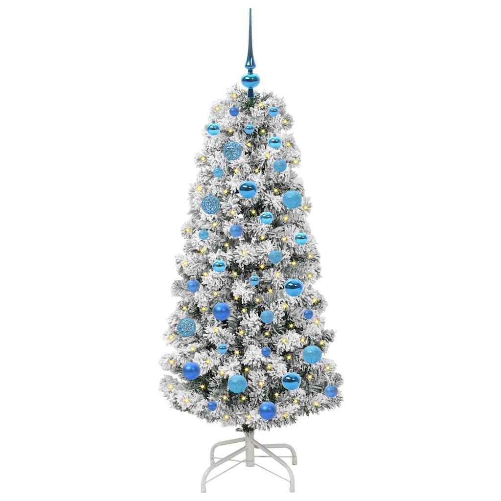 Kunstig sammensatt juletre med 150 LED Grønn og hvit 150 cm