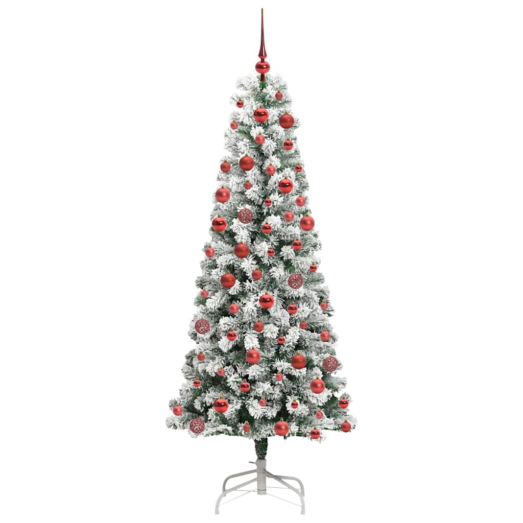 Kunstig sammensatt juletre med LED -stripelys 180 cm PVC