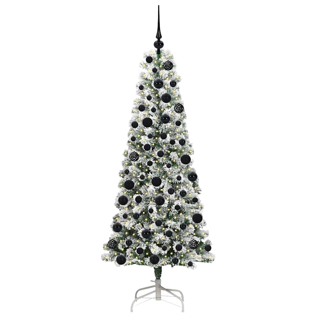 Kunstig sammensatt juletre med 300 LED Grønn og hvit 180 cm