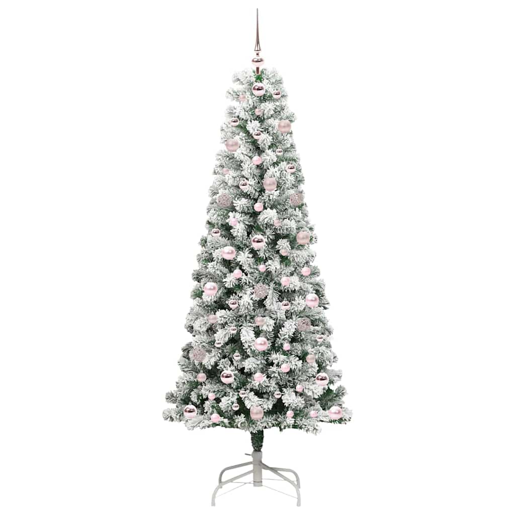 Kunstig sammensatt juletre med 300 LED Grønn og hvit 180 cm