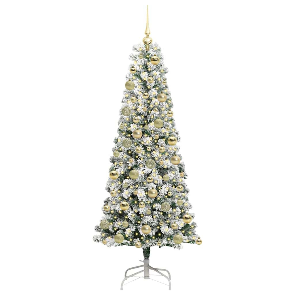 Kunstig sammensatt juletre med LED -stripelys 180 cm PVC