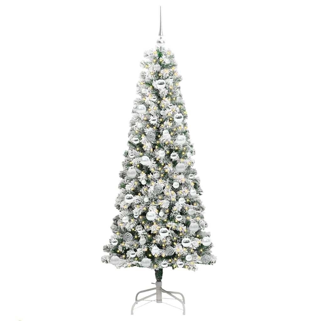 Kunstig sammensatt juletre med LED -stripelys 180 cm PVC