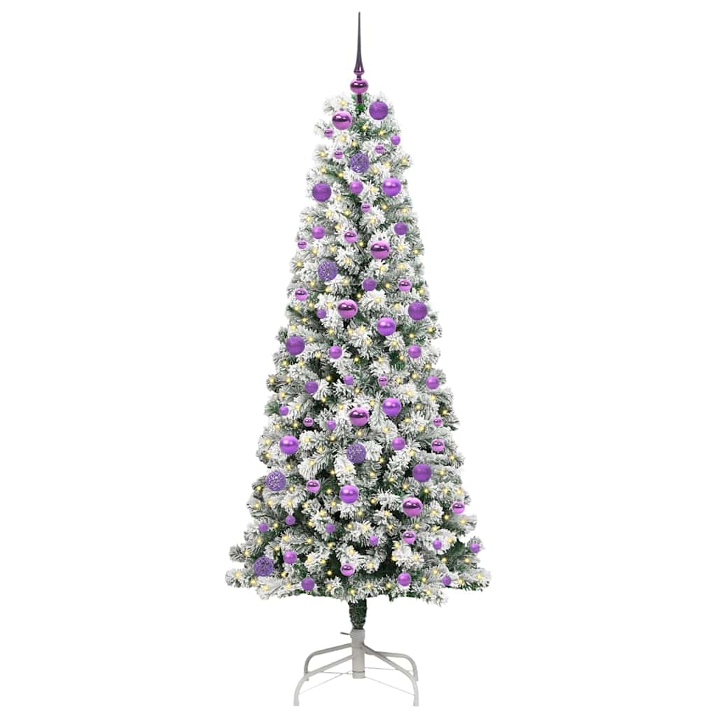 Kunstig sammensatt juletre med 300 LED Grønn og hvit 180 cm