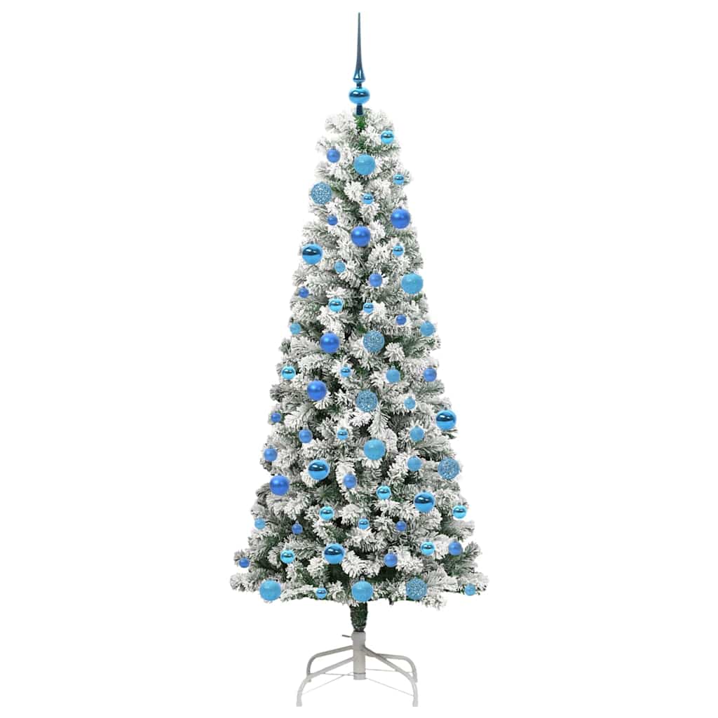 Kunstig sammensatt juletre med 300 LED Grønn og hvit 180 cm