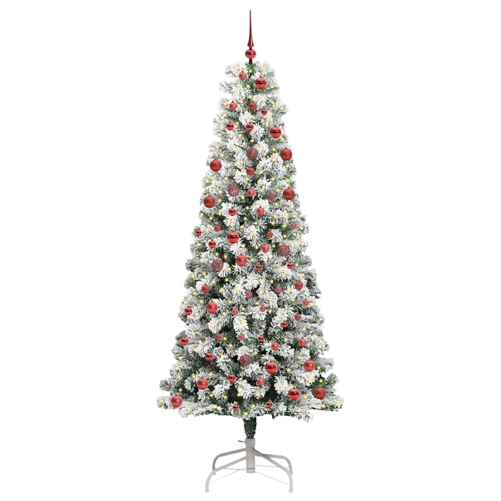 Kunstig sammensatt juletre med LED -stripelys 210 cm PVC