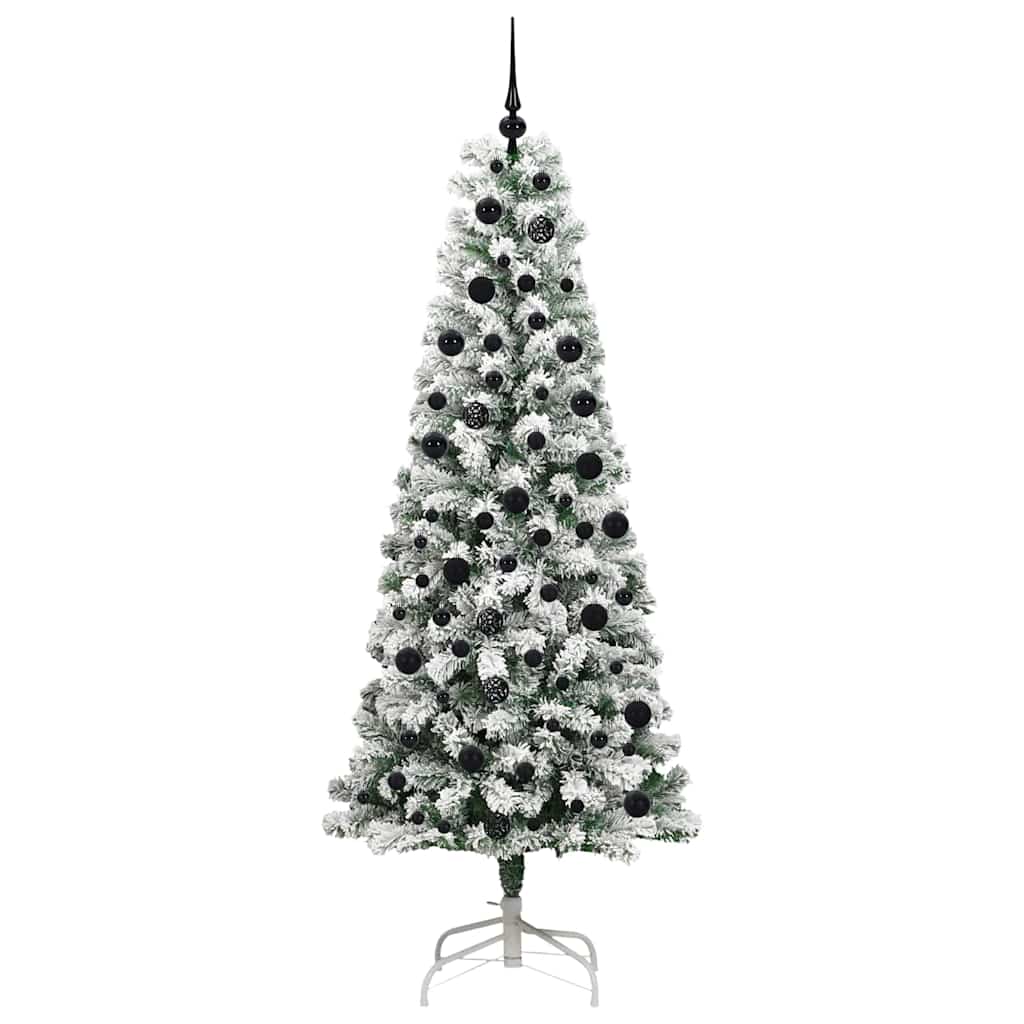 Kunstig sammensatt juletre med LED -stripelys 210 cm PVC