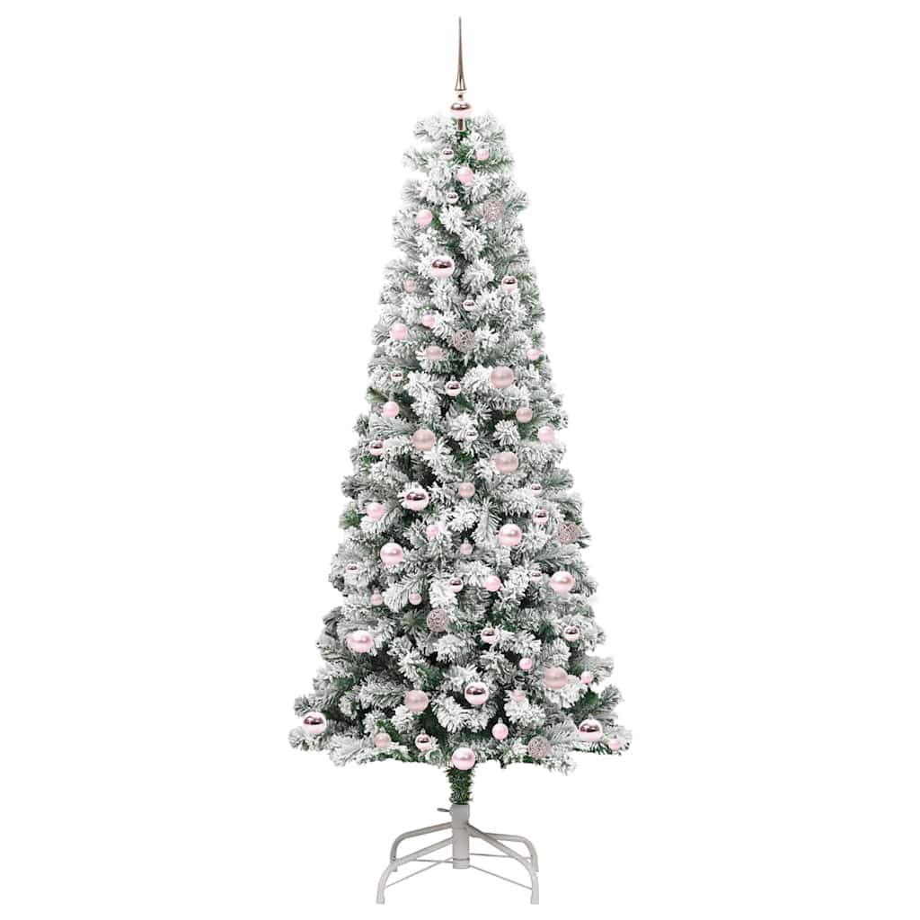 Kunstig sammensatt juletre med 300 LED Grønn og hvit 210 cm