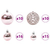 Kunstig sammensatt juletre med LED -stripelys 210 cm PVC