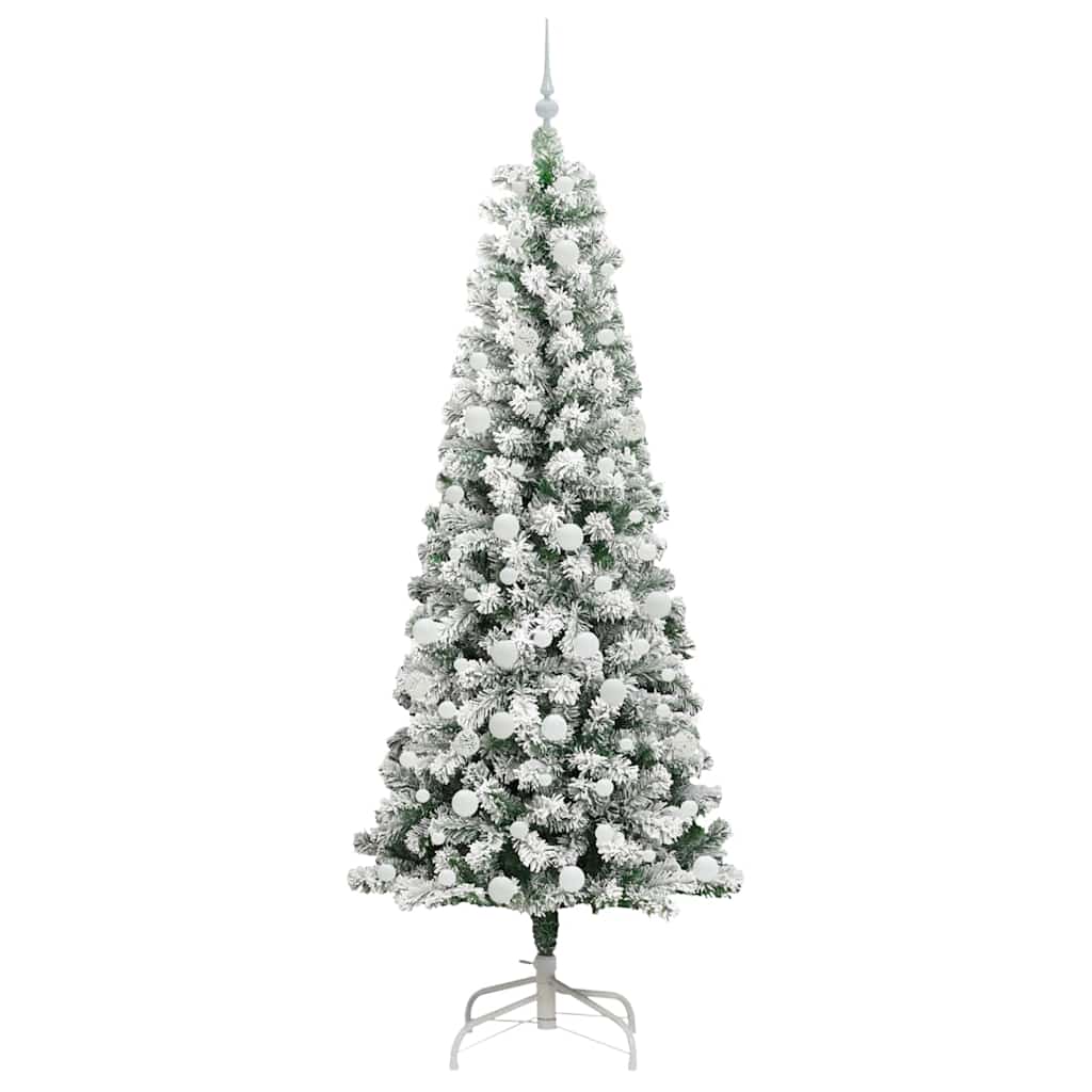 Kunstig sammensatt juletre med 300 LED Grønn og hvit 210 cm