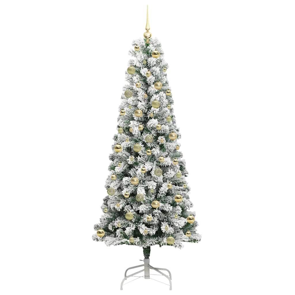 Kunstig sammensatt juletre med LED -stripelys 210 cm PVC