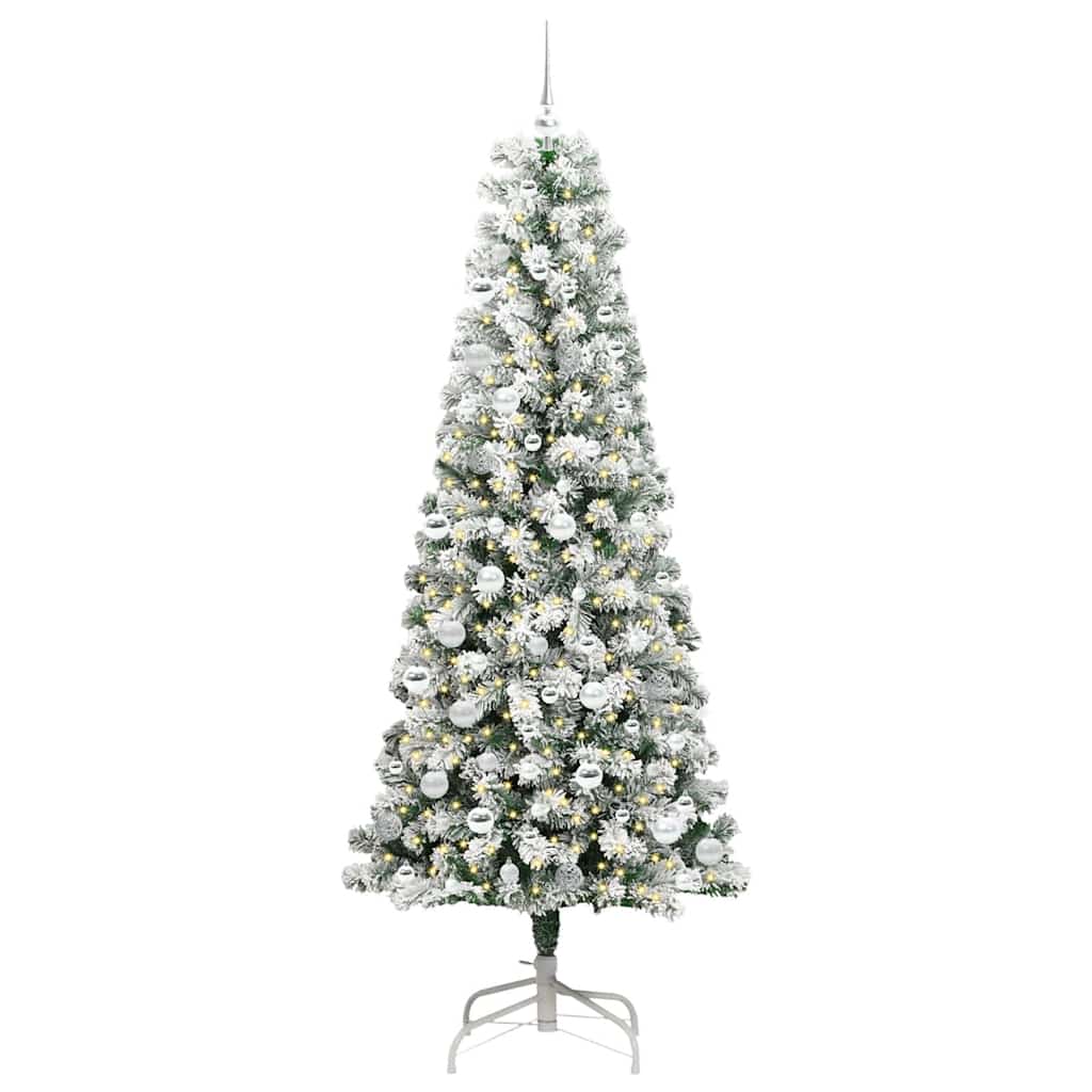 Kunstig sammensatt juletre med LED -stripelys 210 cm PVC