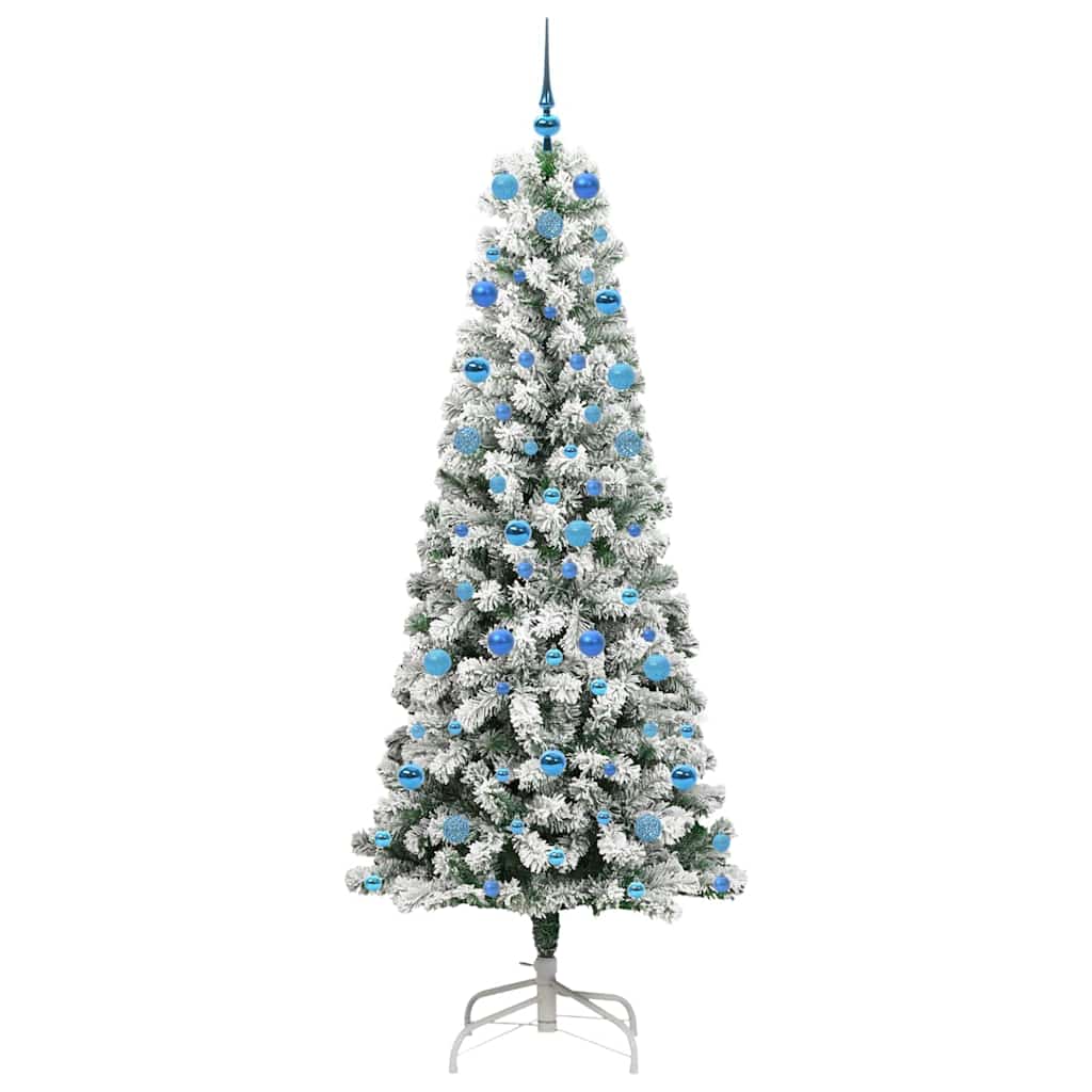 Kunstig sammensatt juletre med 300 LED Grønn og hvit 210 cm