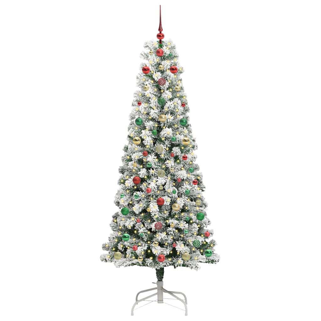 Kunstig sammensatt juletre med LED -stripelys 210 cm PVC