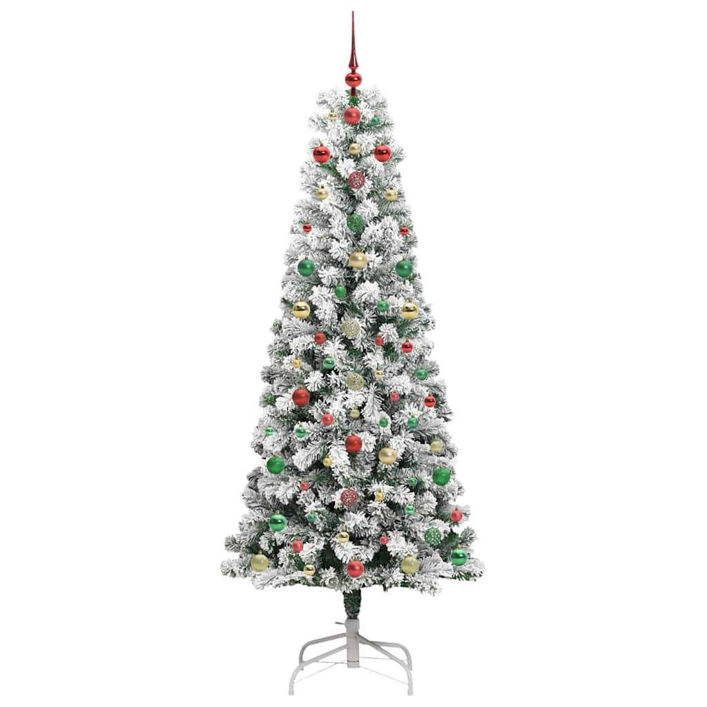 Kunstig sammensatt juletre med LED -stripelys 210 cm PVC