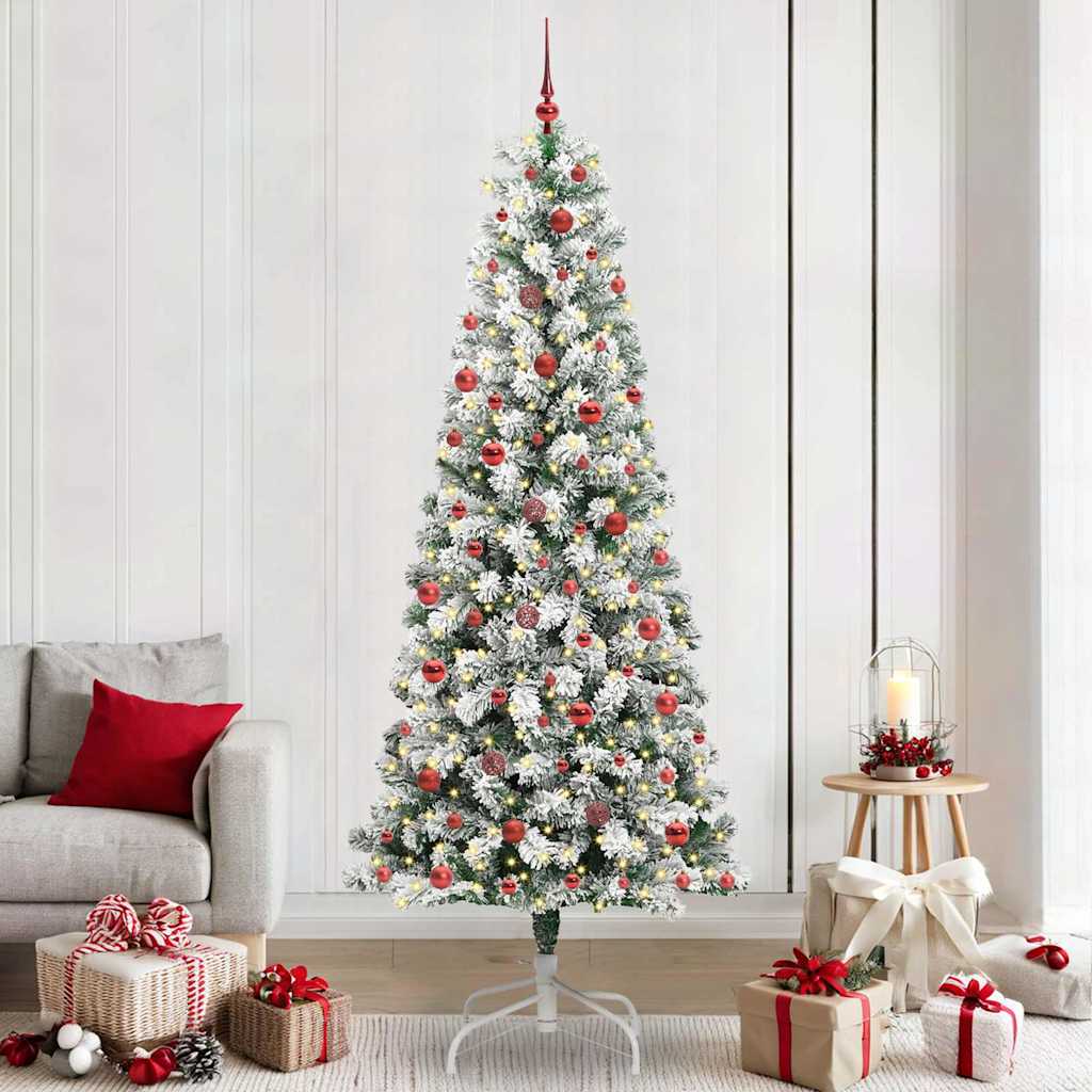 Kunstig sammensatt juletre med LED -stripelys 240 cm PVC