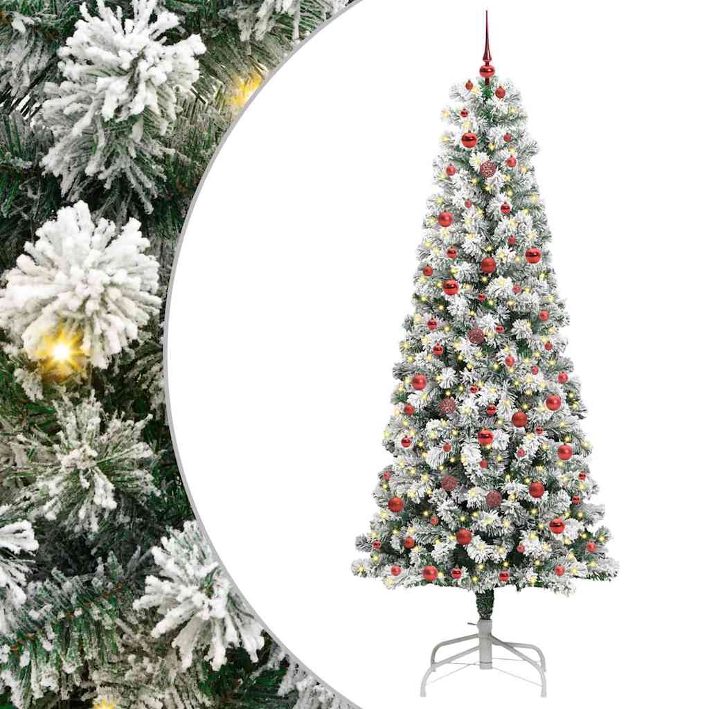 Kunstig sammensatt juletre med LED -stripelys 240 cm PVC