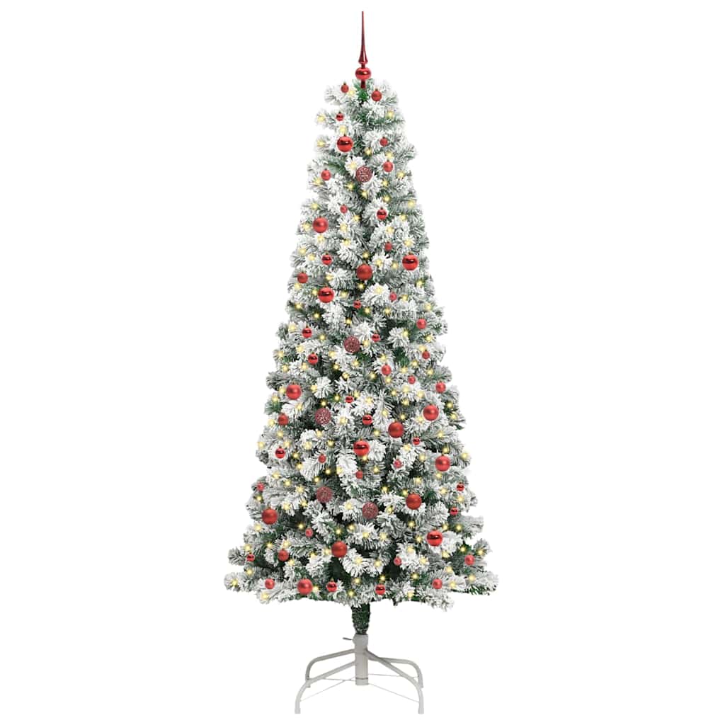 Kunstig sammensatt juletre med LED -stripelys 240 cm PVC