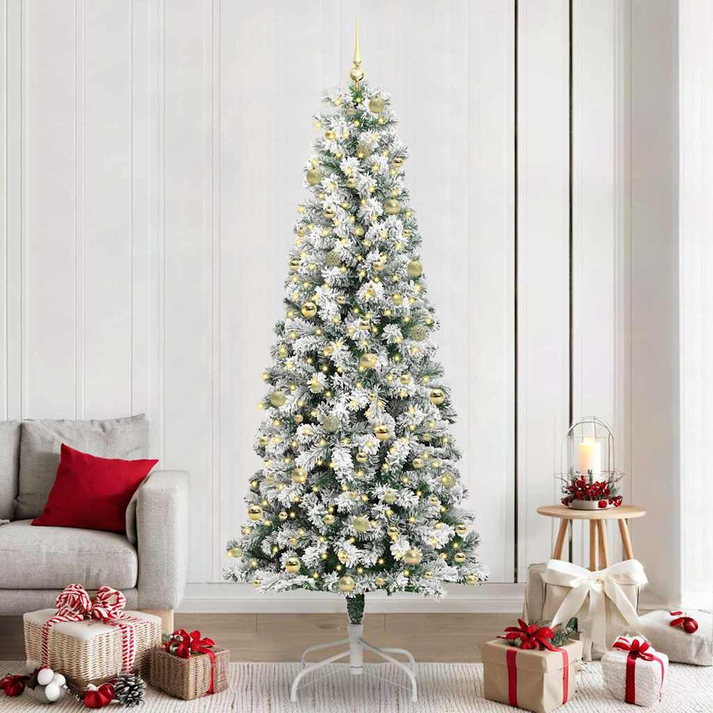 Kunstig sammensatt juletre med LED -stripelys 240 cm PVC