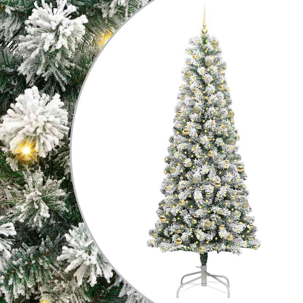 Kunstig sammensatt juletre med LED -stripelys 240 cm PVC