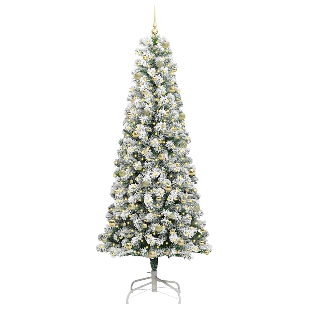 Kunstig sammensatt juletre med LED -stripelys 240 cm PVC