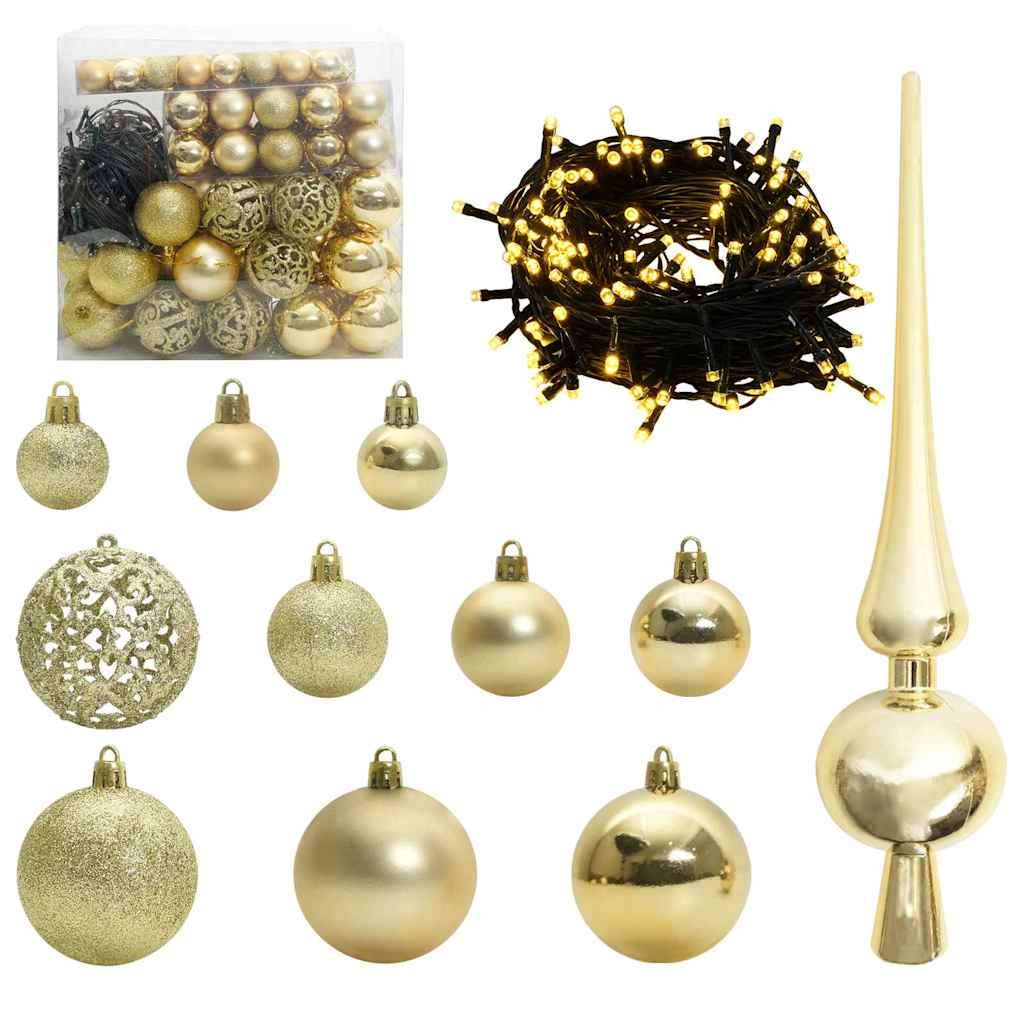 Kunstig sammensatt juletre med LED -stripelys 240 cm PVC