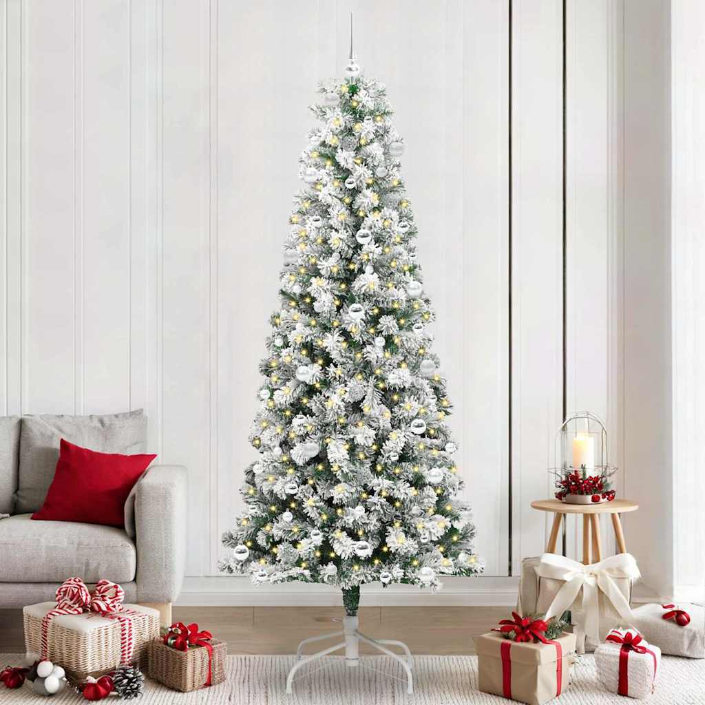 Kunstig sammensatt juletre med LED -stripelys 240 cm PVC