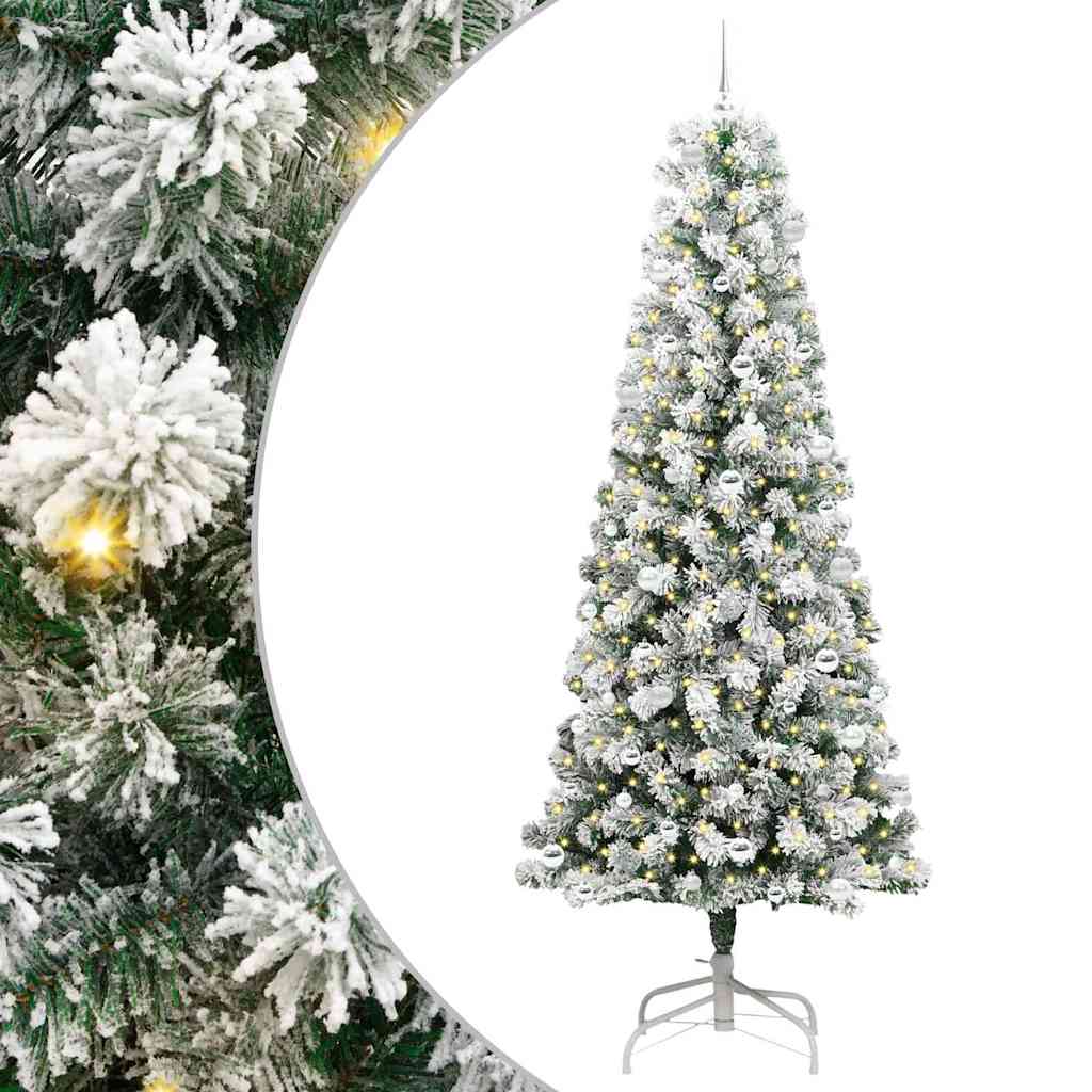 Kunstig sammensatt juletre med LED -stripelys 240 cm PVC